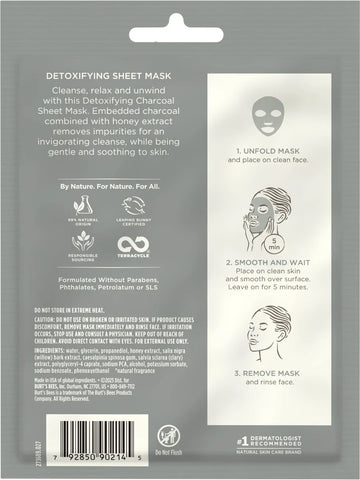 Detoxifying Charcoal Sheet Mask with Honey